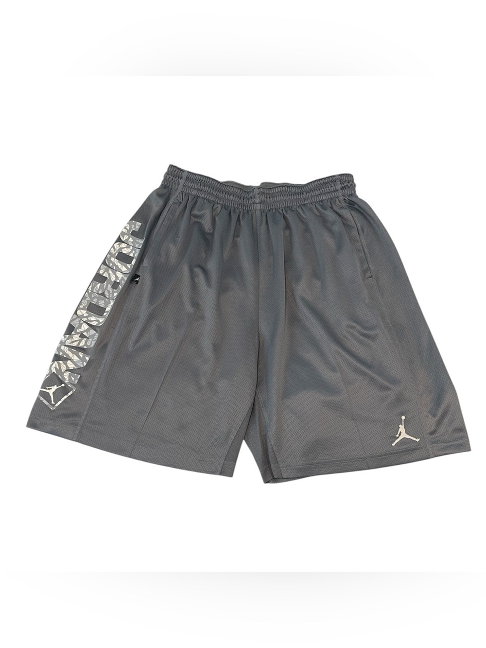 Air Jordan | Gray/White Jumpman Logo Basketball Shorts Sz XXL